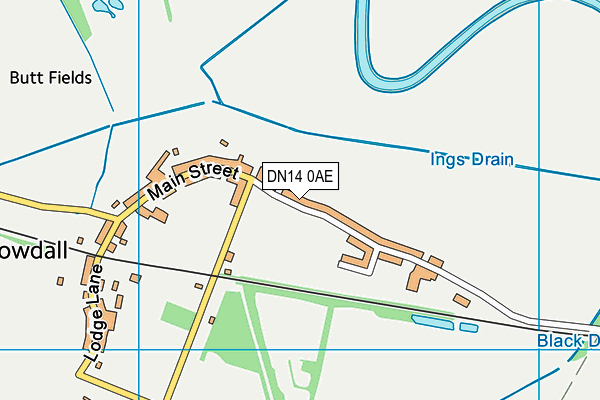 DN14 0AE map - OS VectorMap District (Ordnance Survey)