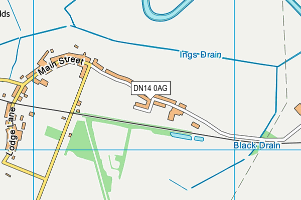 DN14 0AG map - OS VectorMap District (Ordnance Survey)