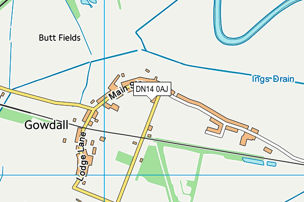 DN14 0AJ map - OS VectorMap District (Ordnance Survey)