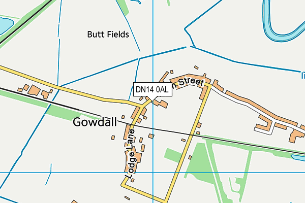 DN14 0AL map - OS VectorMap District (Ordnance Survey)