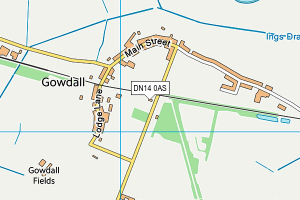 DN14 0AS map - OS VectorMap District (Ordnance Survey)