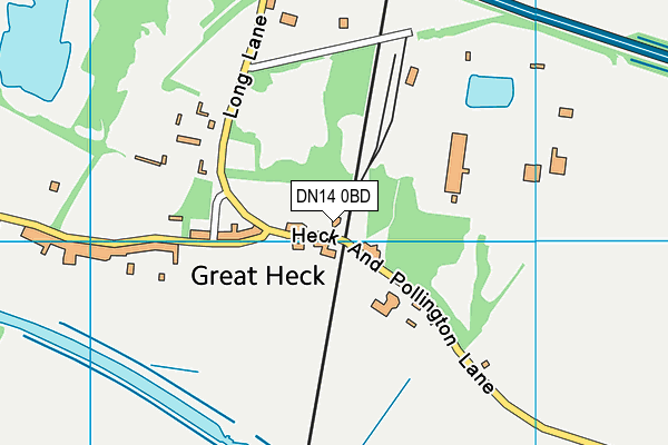 DN14 0BD map - OS VectorMap District (Ordnance Survey)