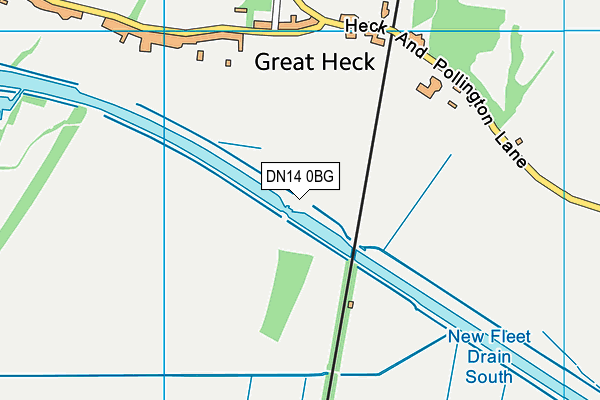 DN14 0BG map - OS VectorMap District (Ordnance Survey)