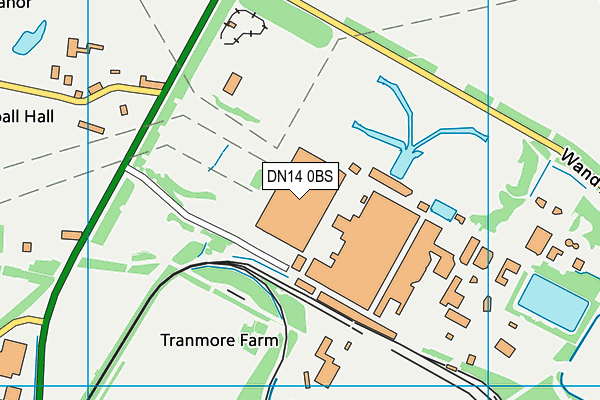 DN14 0BS map - OS VectorMap District (Ordnance Survey)