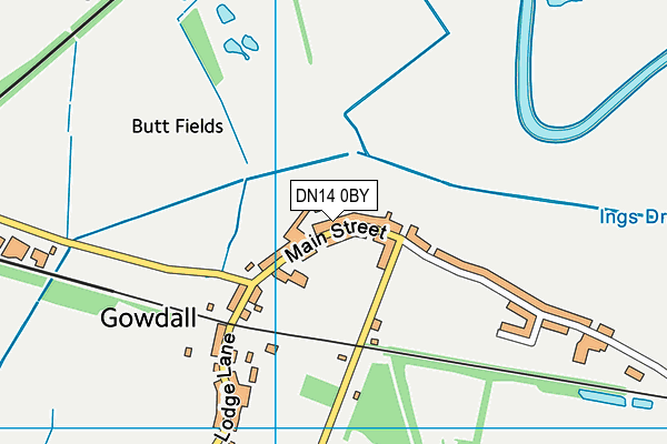 DN14 0BY map - OS VectorMap District (Ordnance Survey)