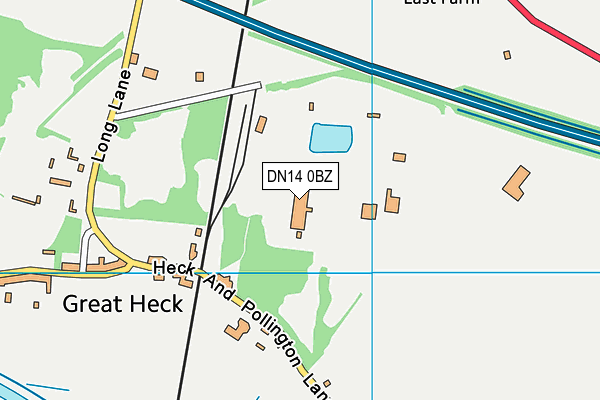 DN14 0BZ map - OS VectorMap District (Ordnance Survey)