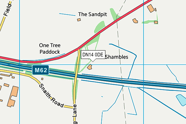 DN14 0DE map - OS VectorMap District (Ordnance Survey)