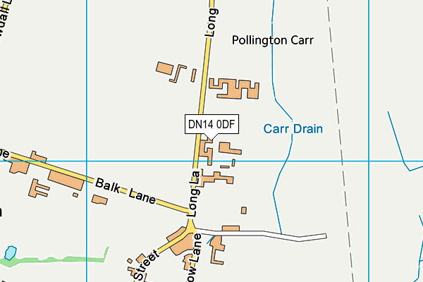 DN14 0DF map - OS VectorMap District (Ordnance Survey)