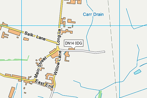 DN14 0DG map - OS VectorMap District (Ordnance Survey)