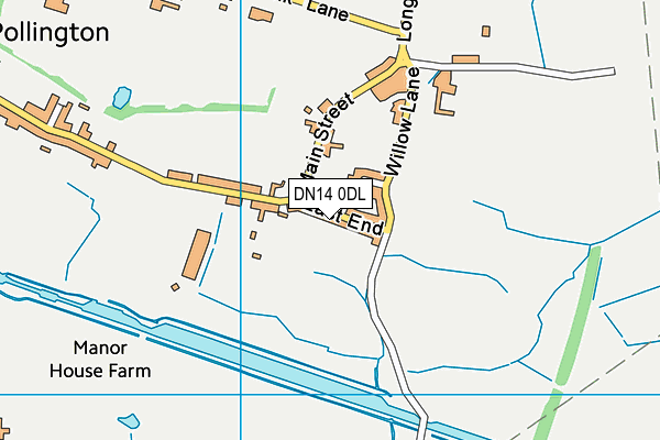 DN14 0DL map - OS VectorMap District (Ordnance Survey)