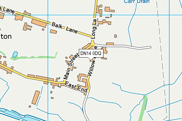 DN14 0DQ map - OS VectorMap District (Ordnance Survey)