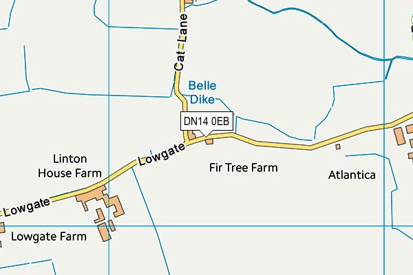 DN14 0EB map - OS VectorMap District (Ordnance Survey)