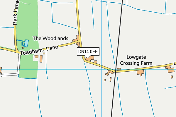 DN14 0EE map - OS VectorMap District (Ordnance Survey)