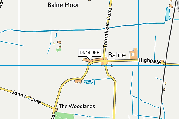 DN14 0EP map - OS VectorMap District (Ordnance Survey)