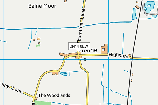 DN14 0EW map - OS VectorMap District (Ordnance Survey)