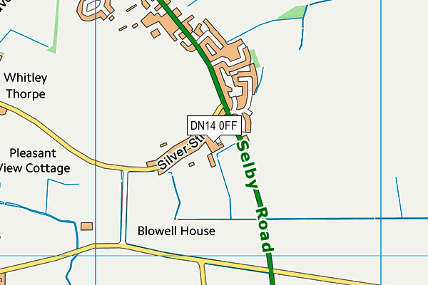 DN14 0FF map - OS VectorMap District (Ordnance Survey)