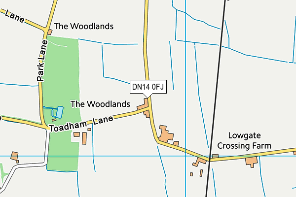 DN14 0FJ map - OS VectorMap District (Ordnance Survey)