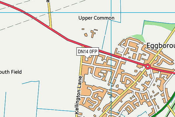 DN14 0FP map - OS VectorMap District (Ordnance Survey)