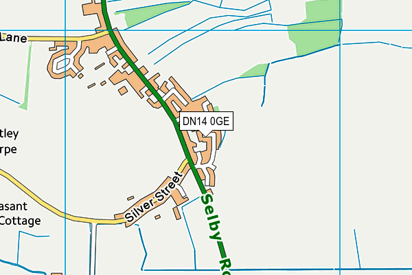 DN14 0GE map - OS VectorMap District (Ordnance Survey)