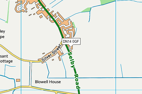 DN14 0GF map - OS VectorMap District (Ordnance Survey)