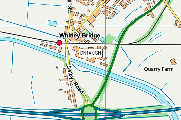 DN14 0GH map - OS VectorMap District (Ordnance Survey)