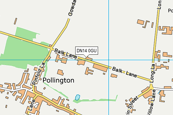 DN14 0GU map - OS VectorMap District (Ordnance Survey)