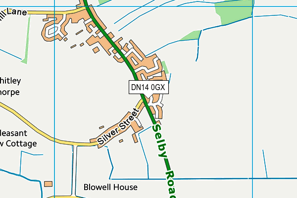 DN14 0GX map - OS VectorMap District (Ordnance Survey)