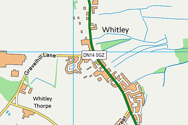 DN14 0GZ map - OS VectorMap District (Ordnance Survey)