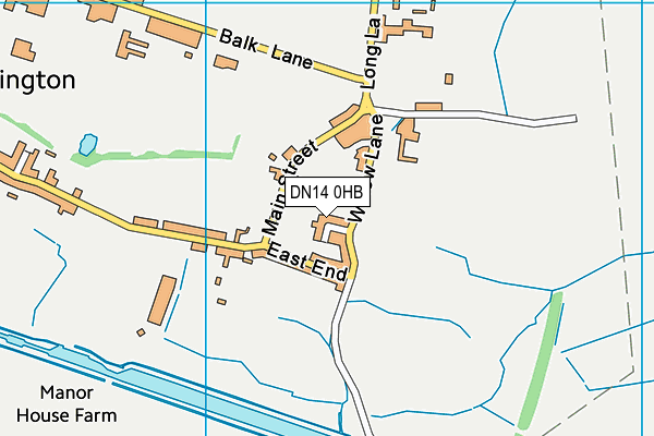 DN14 0HB map - OS VectorMap District (Ordnance Survey)