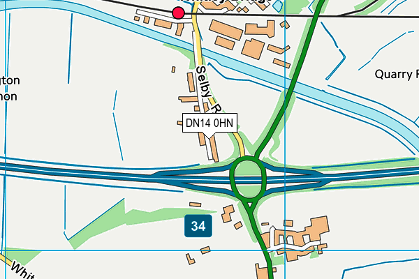DN14 0HN map - OS VectorMap District (Ordnance Survey)