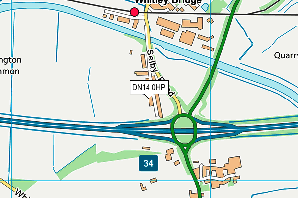 DN14 0HP map - OS VectorMap District (Ordnance Survey)