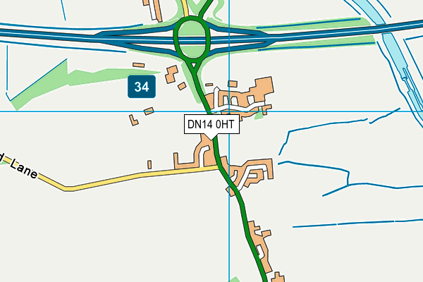 DN14 0HT map - OS VectorMap District (Ordnance Survey)