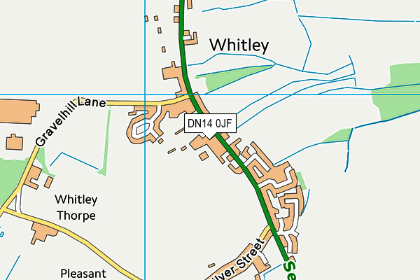 DN14 0JF map - OS VectorMap District (Ordnance Survey)