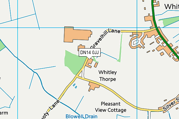 DN14 0JJ map - OS VectorMap District (Ordnance Survey)