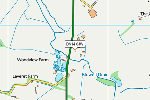 DN14 0JW map - OS VectorMap District (Ordnance Survey)