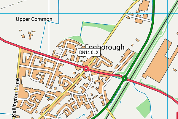 DN14 0LX map - OS VectorMap District (Ordnance Survey)