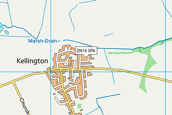 DN14 0PA map - OS VectorMap District (Ordnance Survey)