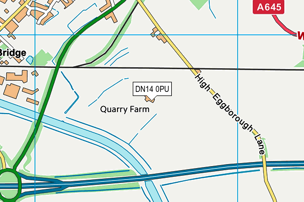 DN14 0PU map - OS VectorMap District (Ordnance Survey)