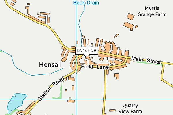 DN14 0QB map - OS VectorMap District (Ordnance Survey)