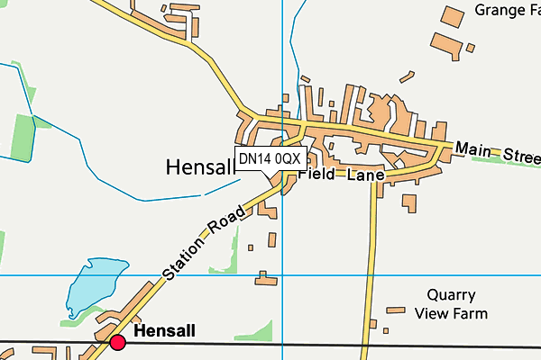 DN14 0QX map - OS VectorMap District (Ordnance Survey)