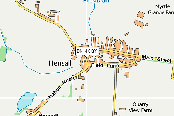 DN14 0QY map - OS VectorMap District (Ordnance Survey)