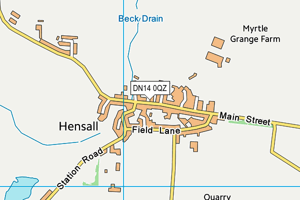 DN14 0QZ map - OS VectorMap District (Ordnance Survey)