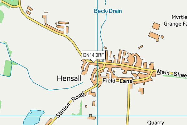 DN14 0RF map - OS VectorMap District (Ordnance Survey)