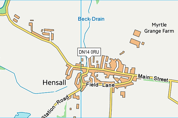 DN14 0RU map - OS VectorMap District (Ordnance Survey)