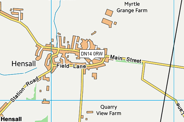 DN14 0RW map - OS VectorMap District (Ordnance Survey)