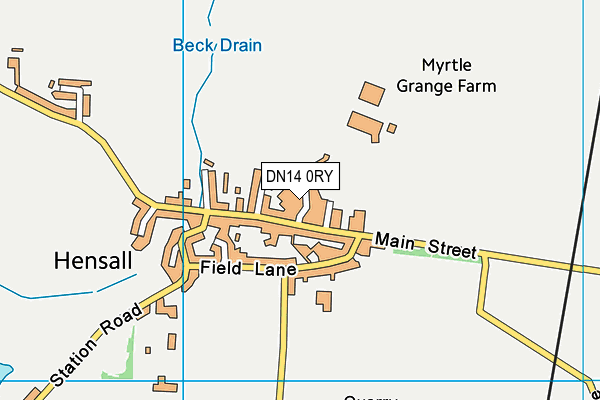 DN14 0RY map - OS VectorMap District (Ordnance Survey)