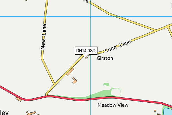 DN14 0SD map - OS VectorMap District (Ordnance Survey)