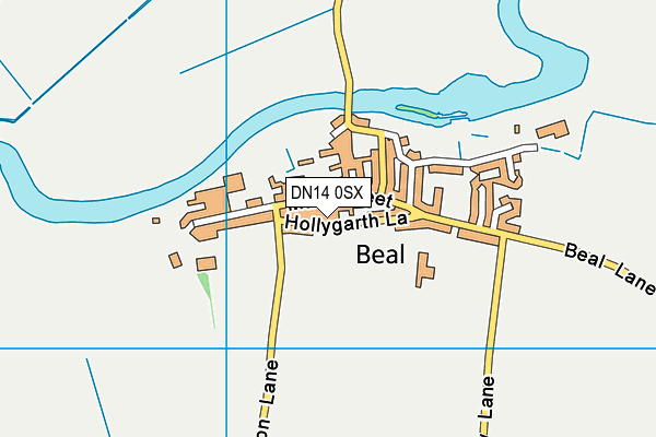 DN14 0SX map - OS VectorMap District (Ordnance Survey)
