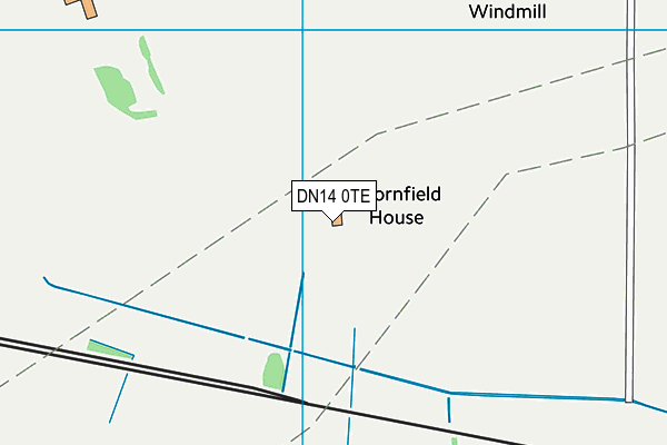 DN14 0TE map - OS VectorMap District (Ordnance Survey)