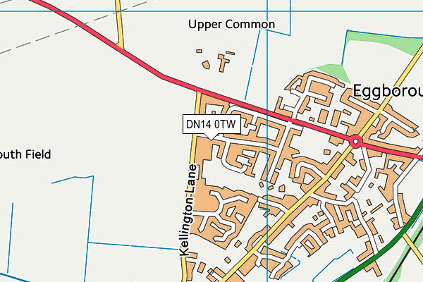 DN14 0TW map - OS VectorMap District (Ordnance Survey)